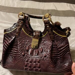 Purple Braham handbag trimmed in gold